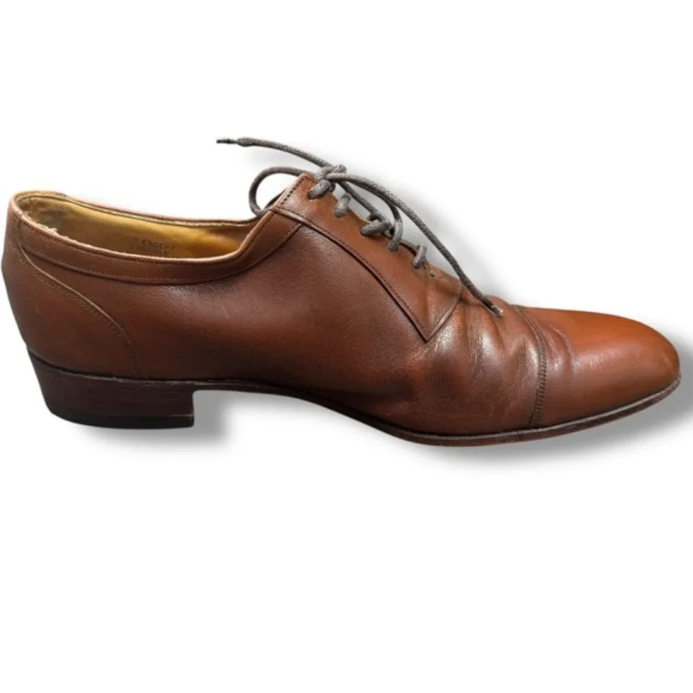 Sante‎ Majestik 11 D/B Brown Cap Toe Oxford Dress Shoes Leather Signature